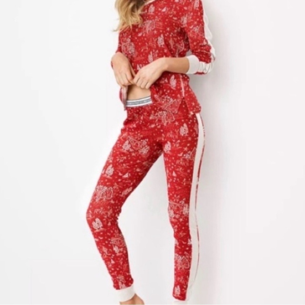 Victoria's Secret | Red & White Thermal Christmas Pajamas | Sz L